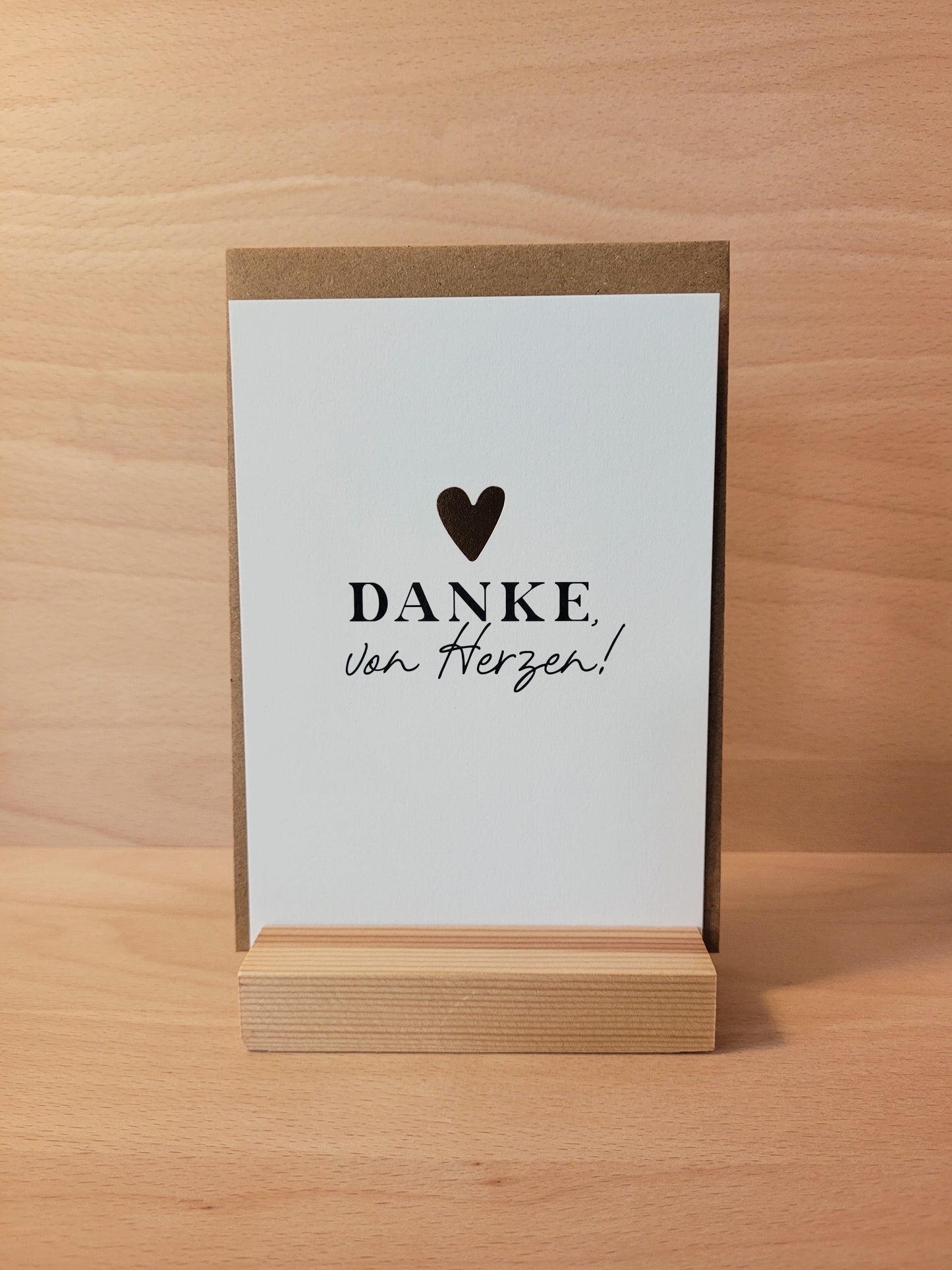 Postkarte "Danke" mit Kuvert im 3er Set