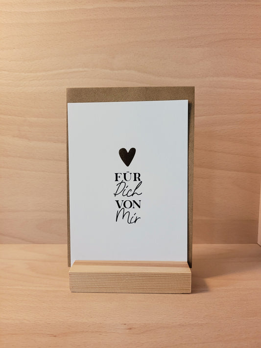 Postkarte "Für dich" mit Kuvert im 3er Set